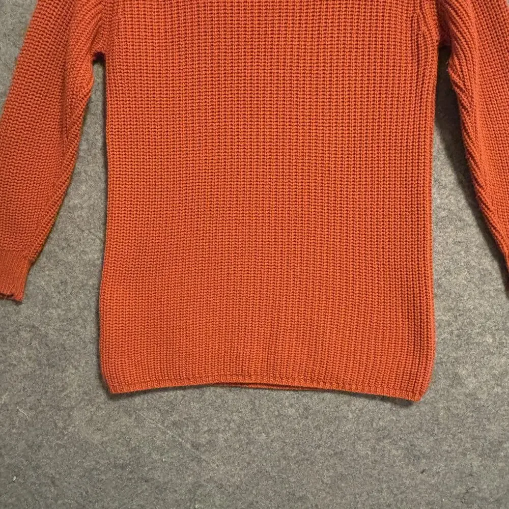 Wilfred Sweater Dress Womens XS Orange 100% Merino Wool Chunky Kint Aritzia